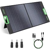 100W Portable Solar Panel for Power Station Generator, Waterproof Foldable | 20V Solar Cell Solar Charger with High-Efficiency Battery Charger for Outdoor Camping Van RV Trip Emergency Power