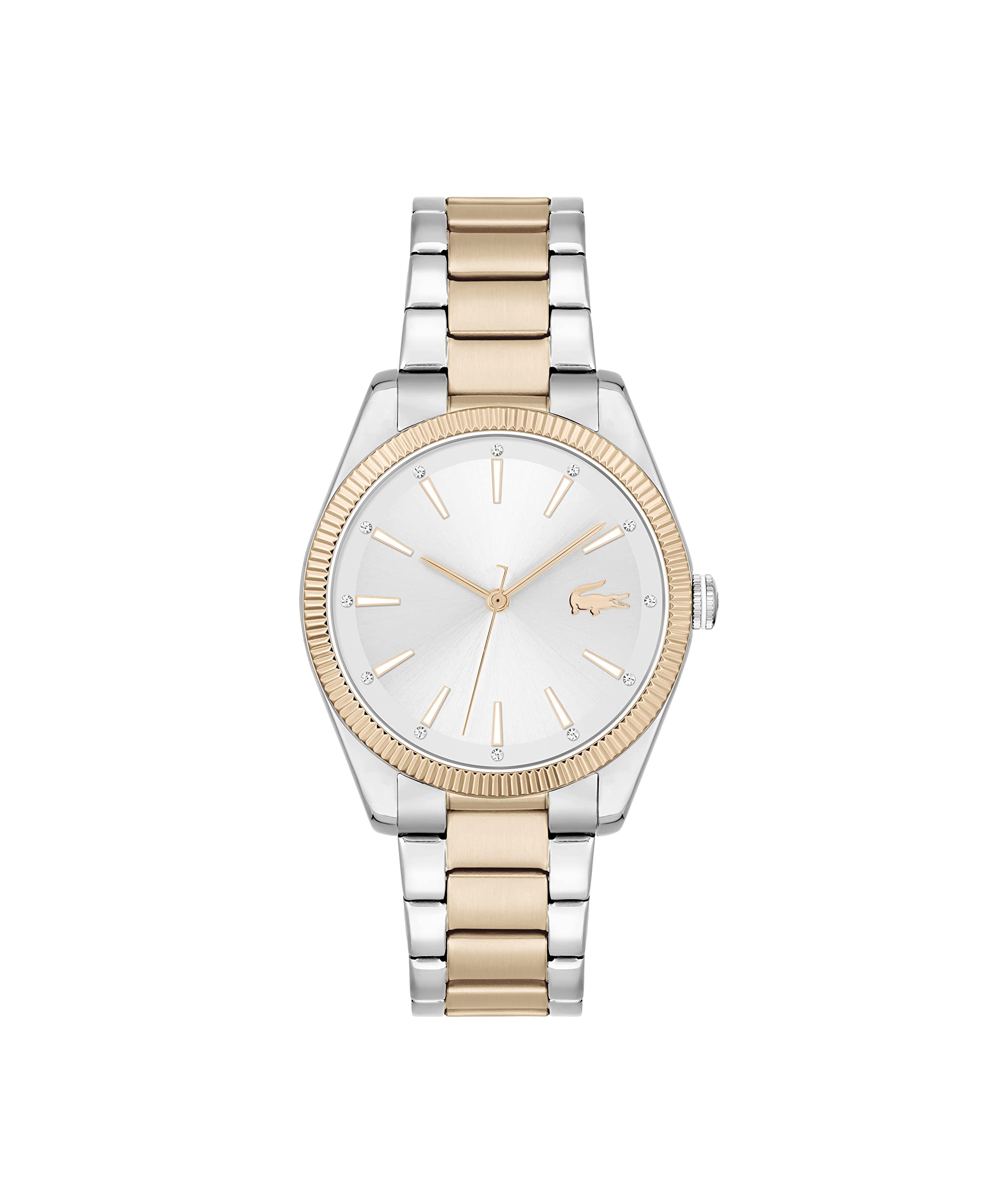 Lacoste Analogue Quartz Watch for Women with Two-Tone Stainless Steel Bracelet - 2001241