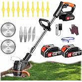 Battery Powered Weed Eater/Battery Powered Weed Eater/Grass Trimmer21v (Batteries &amp; Charger Included) Cordless Edgers for Lawns