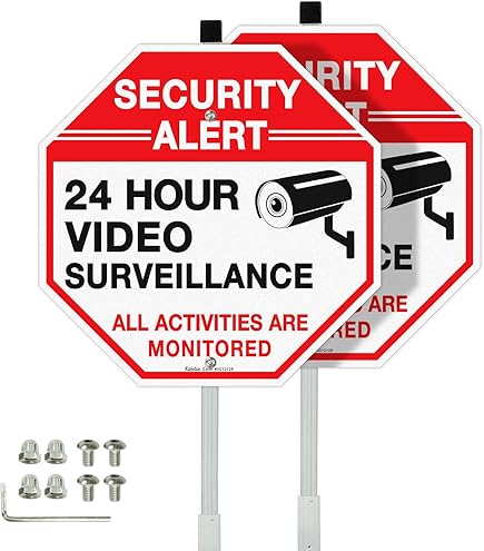Warning Premises Protected By 24 Hour Surveillance By A Nosey Neighbor Metal Sign 12 X8