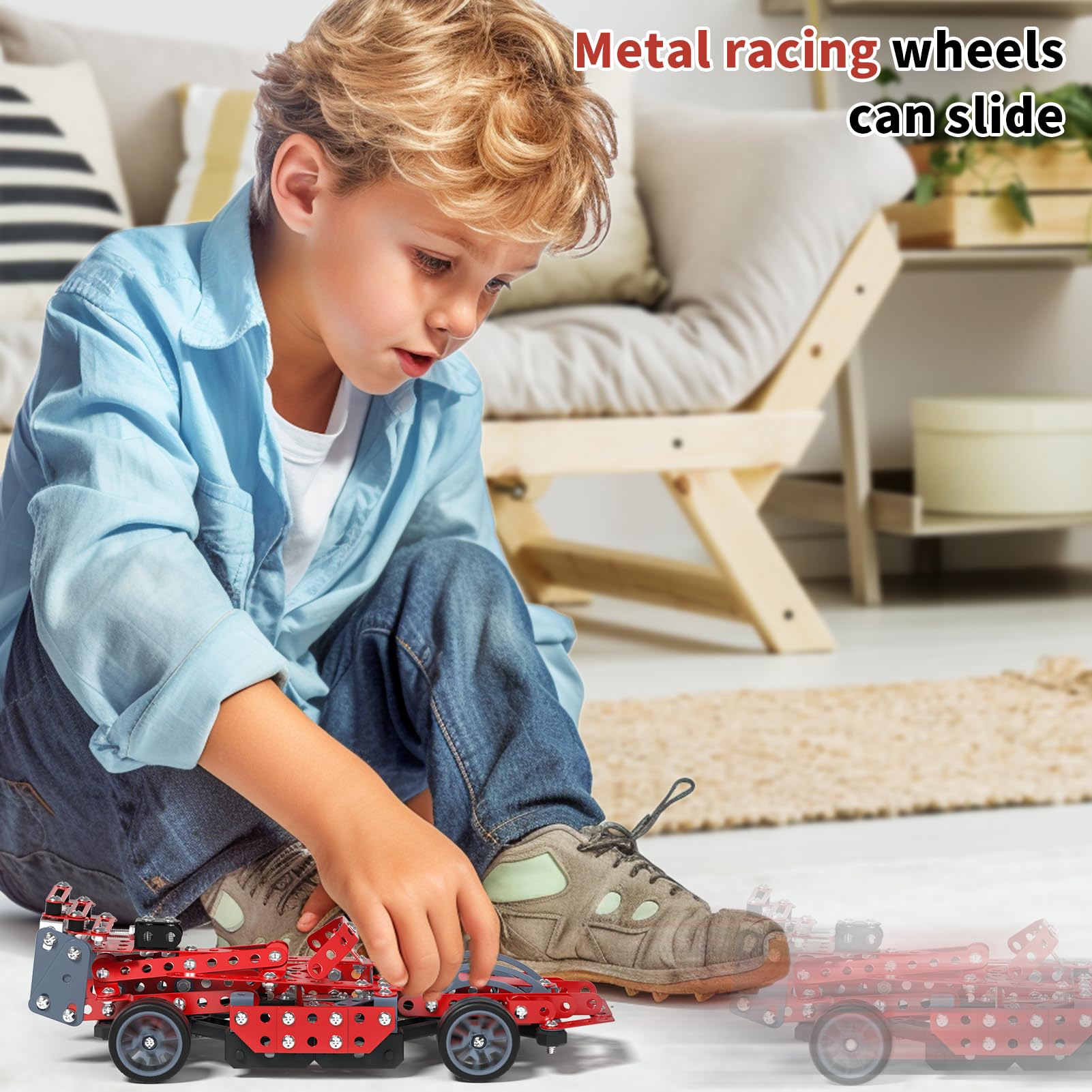 STEM Building Projects Toys - Model Car Kit DIY Building STEM Projects Toys for Kids Boys Girls Ages 8-12-16, Assembly Science Kit Model Car Birthday Gift Toy for Kids Boys 8 9 10 11 12 Years Old