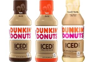 WESTERNMBY Dunkin donuts iced coffee variety pack 13.7 fl oz, 2 Mocha, 2 original, 2 French vanilla total 6 bottles