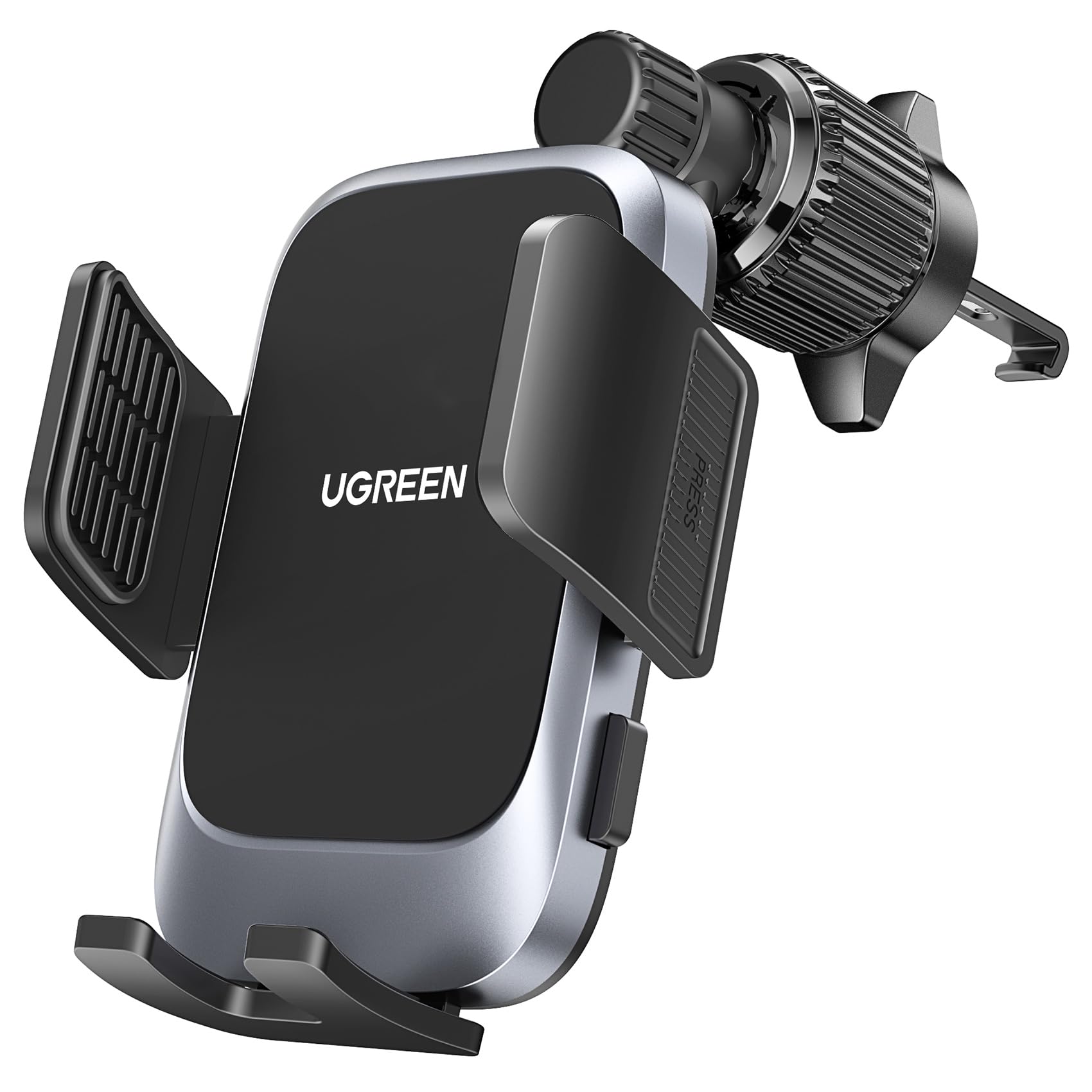 UGREEN Car Phone Holder Mount Compatible with iPhone, [360° Swing Arm] Best Viewing Angle Air Vent Cell Phone Holder for Car Mount Compatible with iPhone 17 16 15 14 13 12 Pro Max 11 SE XS XR 8