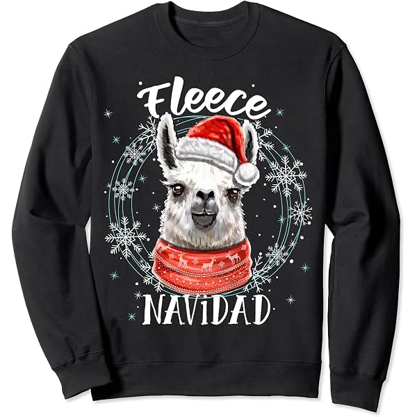 T-shirt Humour Lama « Feliz Navidad » Père Noël - Cadeau De Noël Drôle, Coupe Classique, 241 G