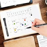 ABEIER Whiteboard Marker 12 Black Magnetic Sponge Dry Wipe Round Tip 1-2mm view 4