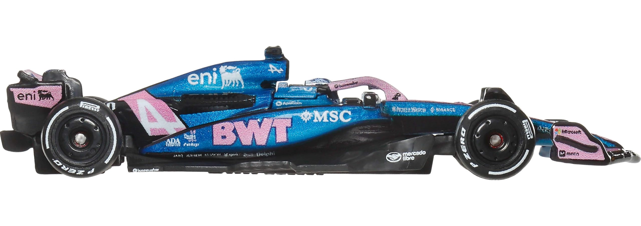 Hot Wheels Formel 1 BWT Alpine – Pierre Gasly #10 Premium Die-Cast-Spielzeugauto im Maßstab 1:64 Sammelspielzeug-Rennauto mit Real Riders-Reifen sowie Metall/Metall-Karosserie und -Fahrgestell, JKD82 3