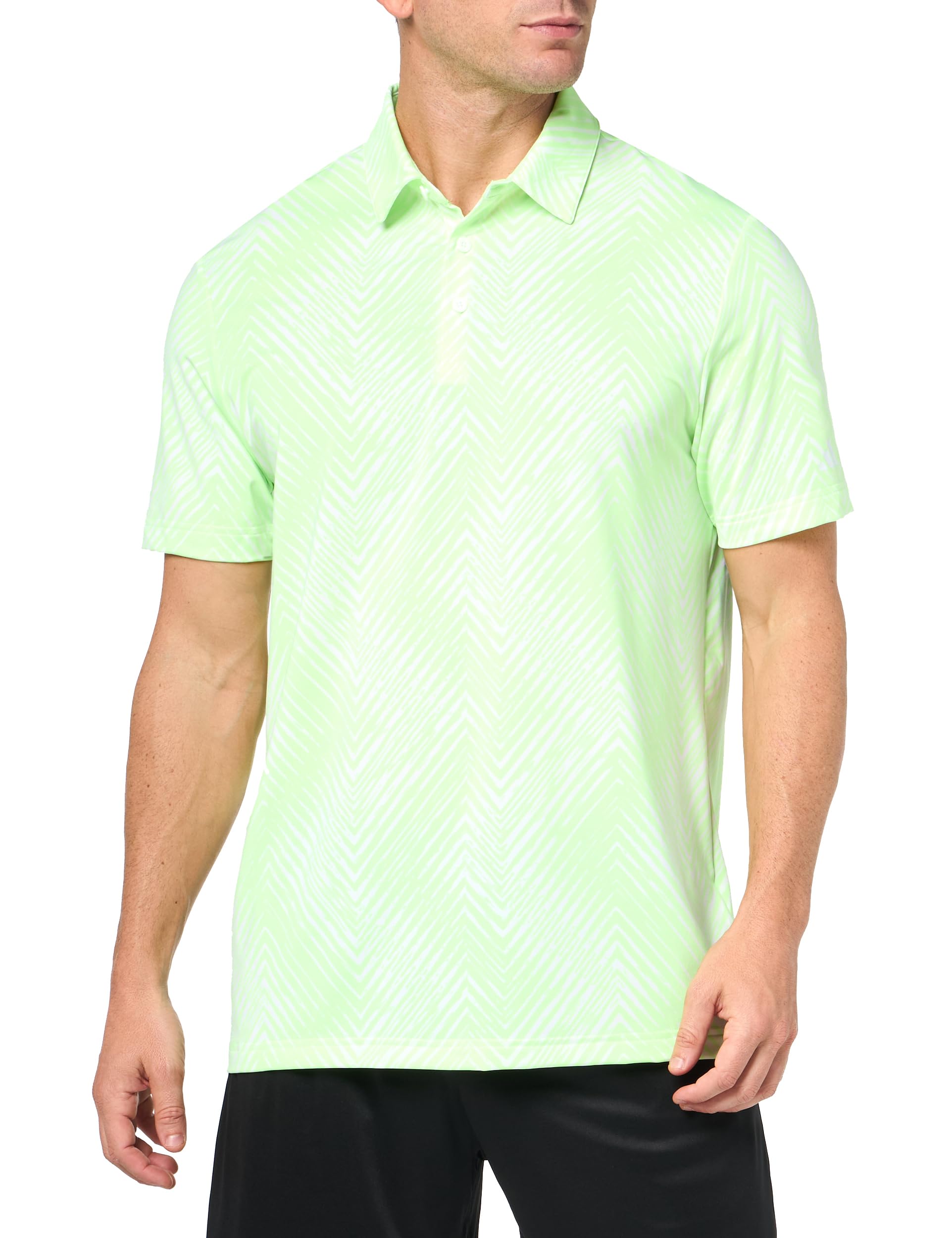 adidas Men’s Ultimate365 Allover Print Polo Shirt, GRESPA,White