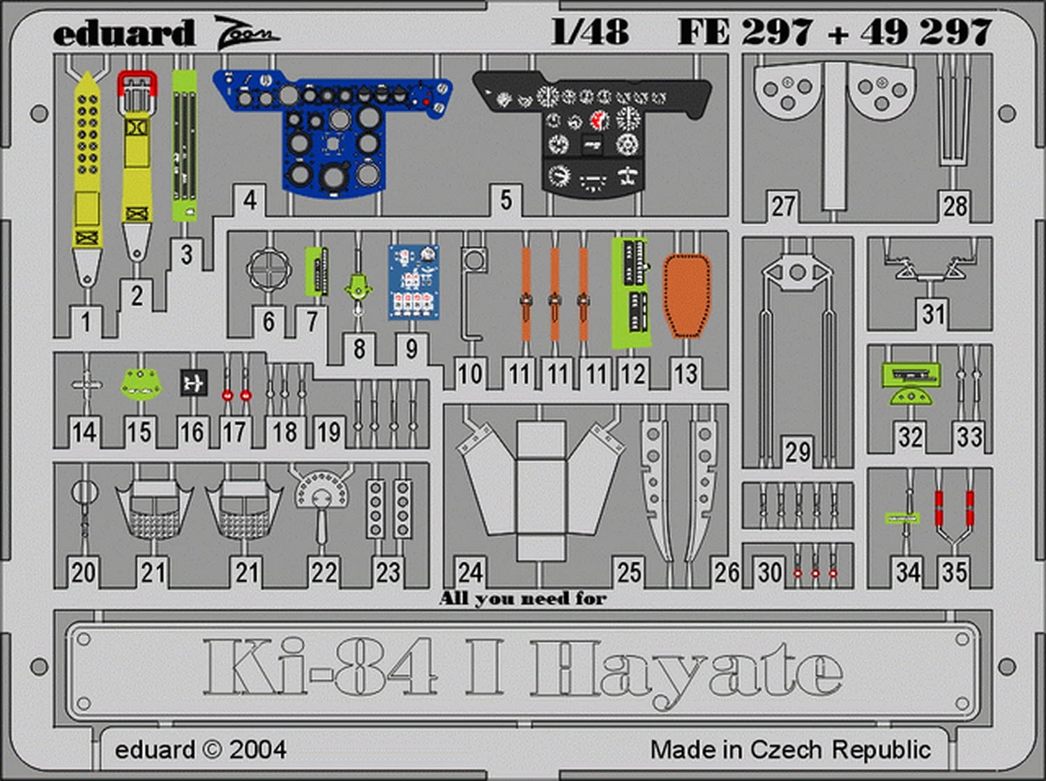 Eduard Accessories – FE297 Model-Making Accessory Ki 84 I Hayate