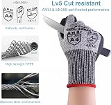 Donfri Cut Resistant Gloves Level 5 HPPE PU Palm Safety Work Gloves L view 2