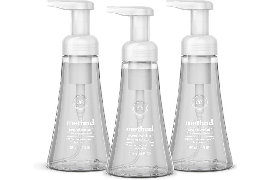 method Foaming Hand Wash, Sweet Water - Leaves Hands Feeling Soft & Clean, for Bathroom & Kitchen, Notes of Dewy Lemon Leaf, 