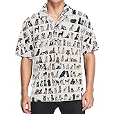visesunny Mens Casual Button Down Short Sleeve Hawaiian Shirt Aloha Shirt