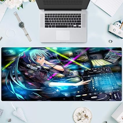 Amazon 初音ミクアニメマウスパッド大型マウスパッド壁紙アニメ人気ロールゲームテーブル滑り止め保護かわいい アニメ 900 400 3 Haozijiayou マウスパッド 通販