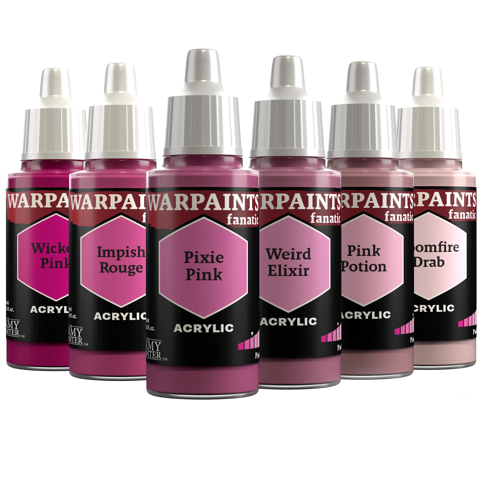 The Army Painter, Warpaints Fanatic Flexible Triad: Pinks, 6 x 18 ml acrylic paints - Miniature quality hobby paint for Dungeons and Dragons (DnD) & Warhammer Miniatures — image 1