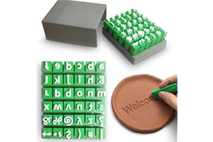 VBESTLIFE Letter Stamps for Clay, Polymer Clay Alphabet Stamps Set for Pottery, DIY Embossing, Family Activities, Lowercase L