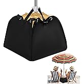 GOCOHHI Beach Umbrella Base Weight Bag, Fillable Sand Bags for Umbrella Stability, Portable 600D Parasol Sand Storage Bag with Hanging Hook for Outdoor, Garden & Beach Use