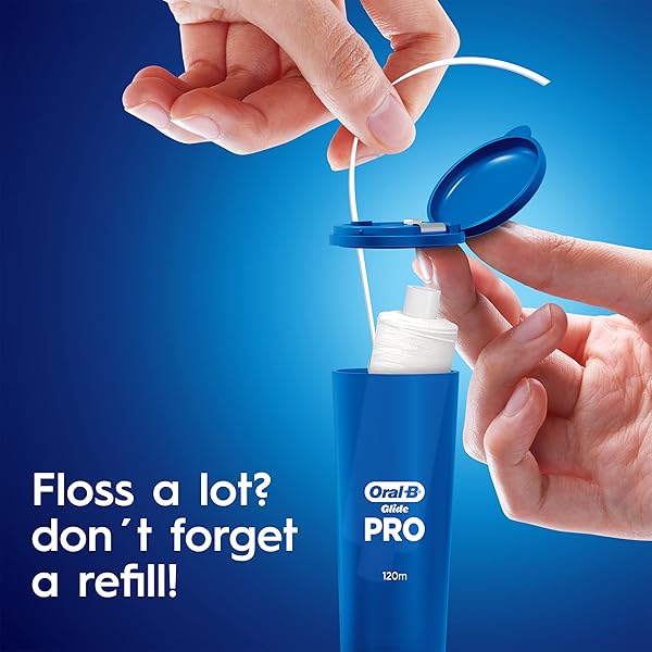 ORAL-B GLIDE PRO REFILLABLE DENTAL FLOSS STARTER KIT, 120M
