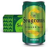 Seagrams Ginger Ale Soda Soft Drinks, 7.5 fl oz, 10 Pack | Caffeine-free sparkling soft drink