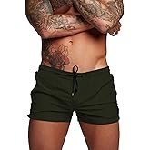 COOFANDY Men's Swim Trunk Swimwear Swimsuit Board Beach Sport Short with Zipper Pocket Bathing Suit Army Green
