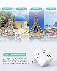 [2-Pack] European Travel Plug Adapter