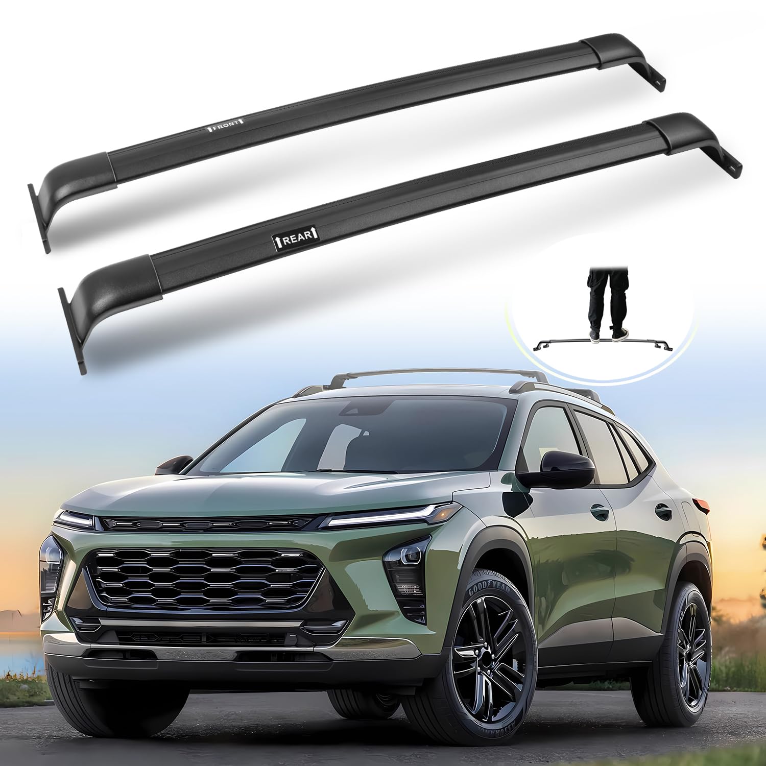 Enhanced 220LBS Roof Racks Fit for 2024 2025 Chevy Trax 2RS ACTIV LT