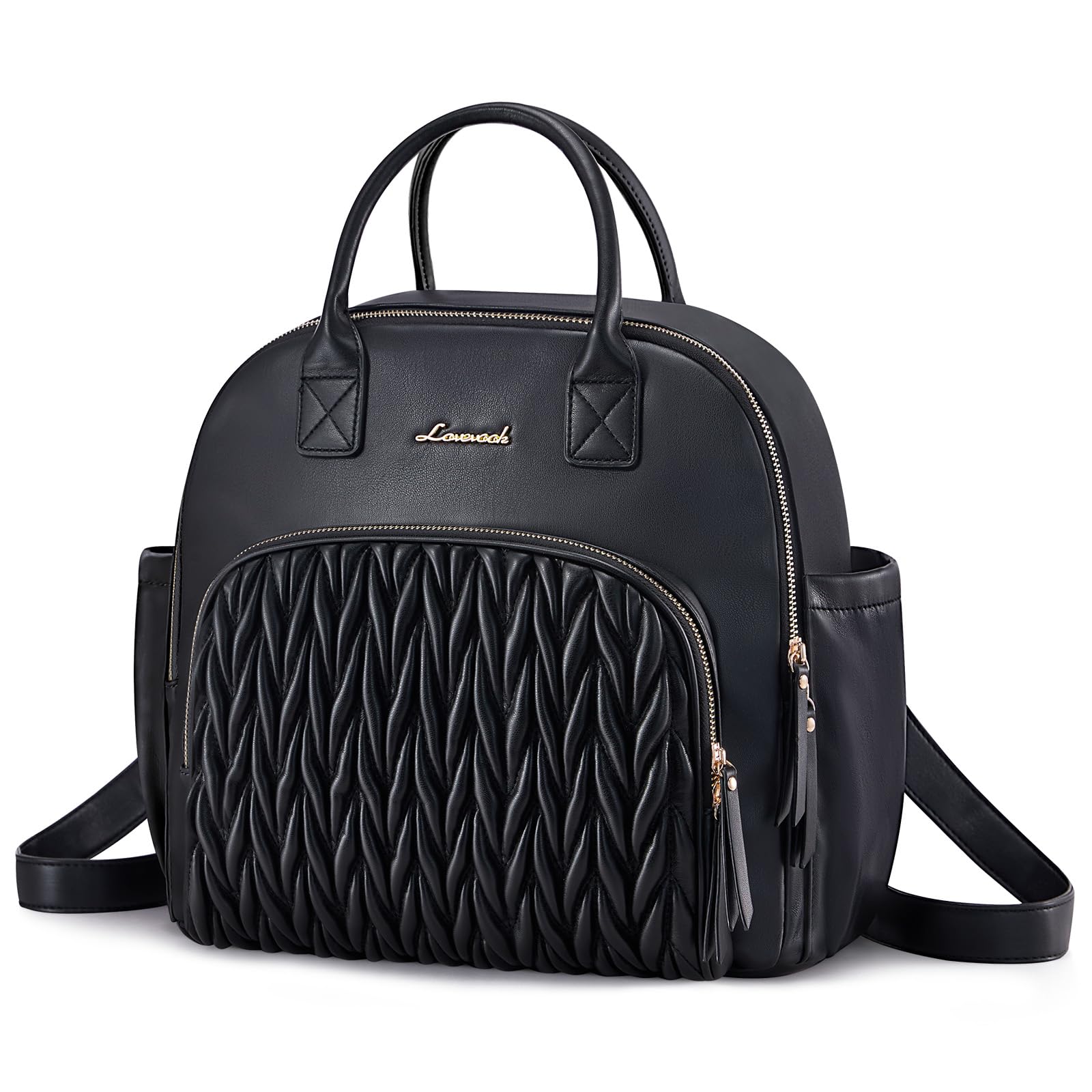 Photo 1 of LOVEVOOK Backpack Purse for Women,Small PU Leather Fashion Backpack,Ladies Stylish Waterproof Daypack Shoulder Bags for Travel, Work & Shopping?Black?