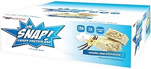 Ohh Snap Nutrition Gluten Free Crispy Protein Bar, Low Sugar & Calories Snack Bars – 21 Count Bundle