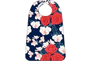 trulpro Adult Bibs for Eating-Washable Reusable Waterproof Clothing Protector with Crumb Catcher