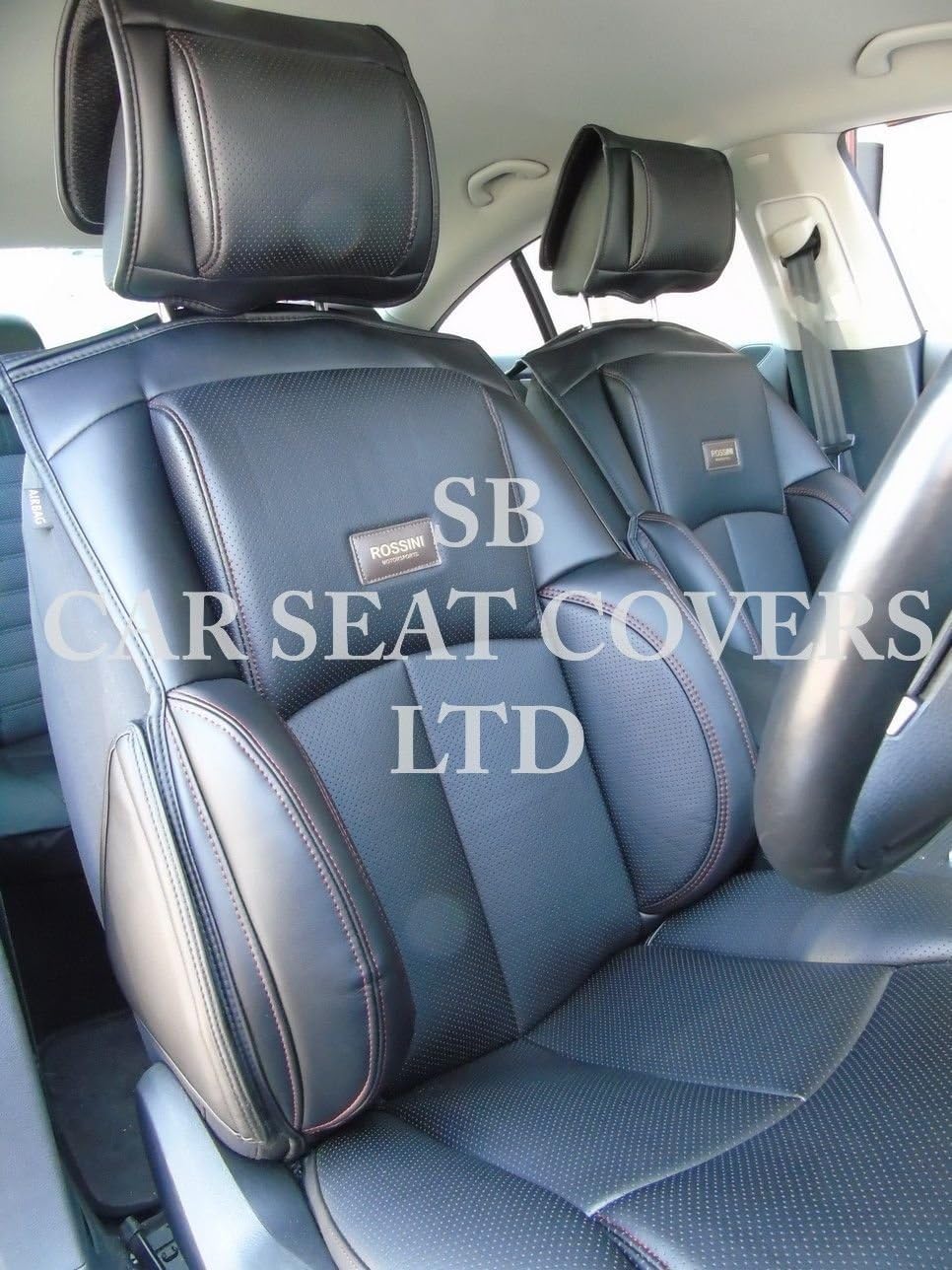 To Fit A Seat Leon X-Perience,Car Seat Covers,YS 01 Black Rossini Recaro PVC ,2 Fronts