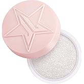 Jeffree Star Cosmetics Eye Gloss Powder, Wet-Powder Eyeshadow, High-Intensity Glass Effect, Brilliant Pearls, 0.16 oz, 4 Colors (Blunt of Diamonds)