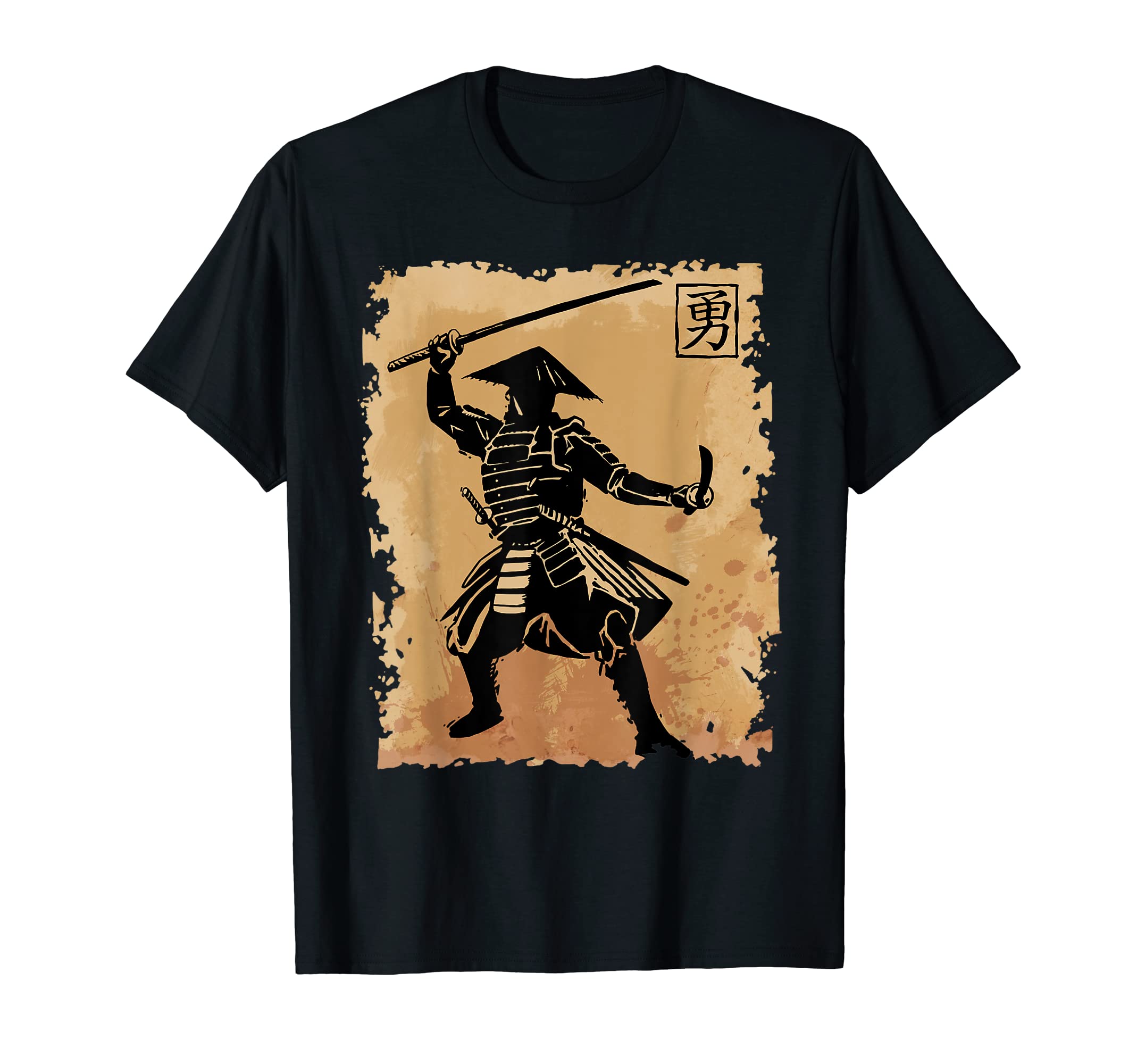 Japanese Samurai Papyrus Japan Calligraphy Warrrior T-Shirt