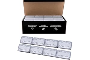 EZISOE 1OZ Adhesive Wheel Weights, Grey 1 oz Stick on Wheel Weights,A Box of 18 Strips, 4 Segments/Strip (72 oz Pack)