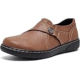 DGOXSWI Women Casual Slip on Leather Loafers Dress Walking Shoes