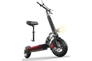 Electric Scooter for Adults with Seat, 1500W Peak Motor, 72 km Range, 40 km/h Top Speed, 48V 13Ah Battery, 136 kg Load Capaci