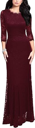 rephyllis women's retro floral lace vintage bridesmaid wedding long dress