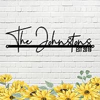Personalized Family Name Sign, Custom Metal Last Name Sign, Last Name Monogram Signs for Home, Custom Signs Outdoor Metal, An