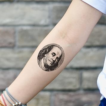 Ben Benjamin Franklin Temporary Tattoo Sticker Set Of 2 Amazon De