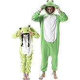 DarkCom Kids Animal Onesie,Women and Mens Cosplay Frog Onesie Halloween Costume Christmas Pajamas Sleepwear