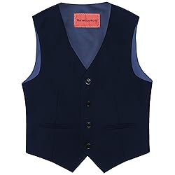 Marvelous World Boys Navy Slim Fit Suits Set Formal