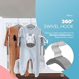 Kidoola 20 Velvet Baby Hangers 0-24 Months Grey Unisex Nursery Clothes Hangers view 4