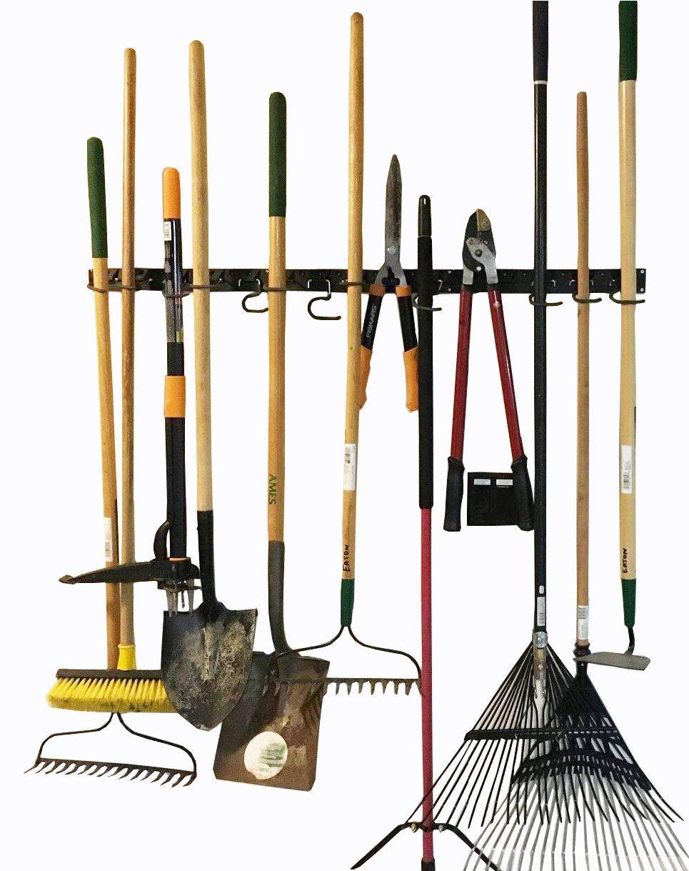 FITOOL Adjustable Storage System 48 Inch, Wall Holders for Tools, Mop Broom Holder, Garage Organizer, Garden Tool Storage