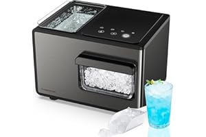 Freezimer Dreamice X3 | Nugget Ice Maker Machine Countertop Sonic Ice Kid Friendly | Pebble Ice Maker Chewable Soft Ice | Self Cleaning Pellet Ice Makers | 40lbs/24h Piano Black