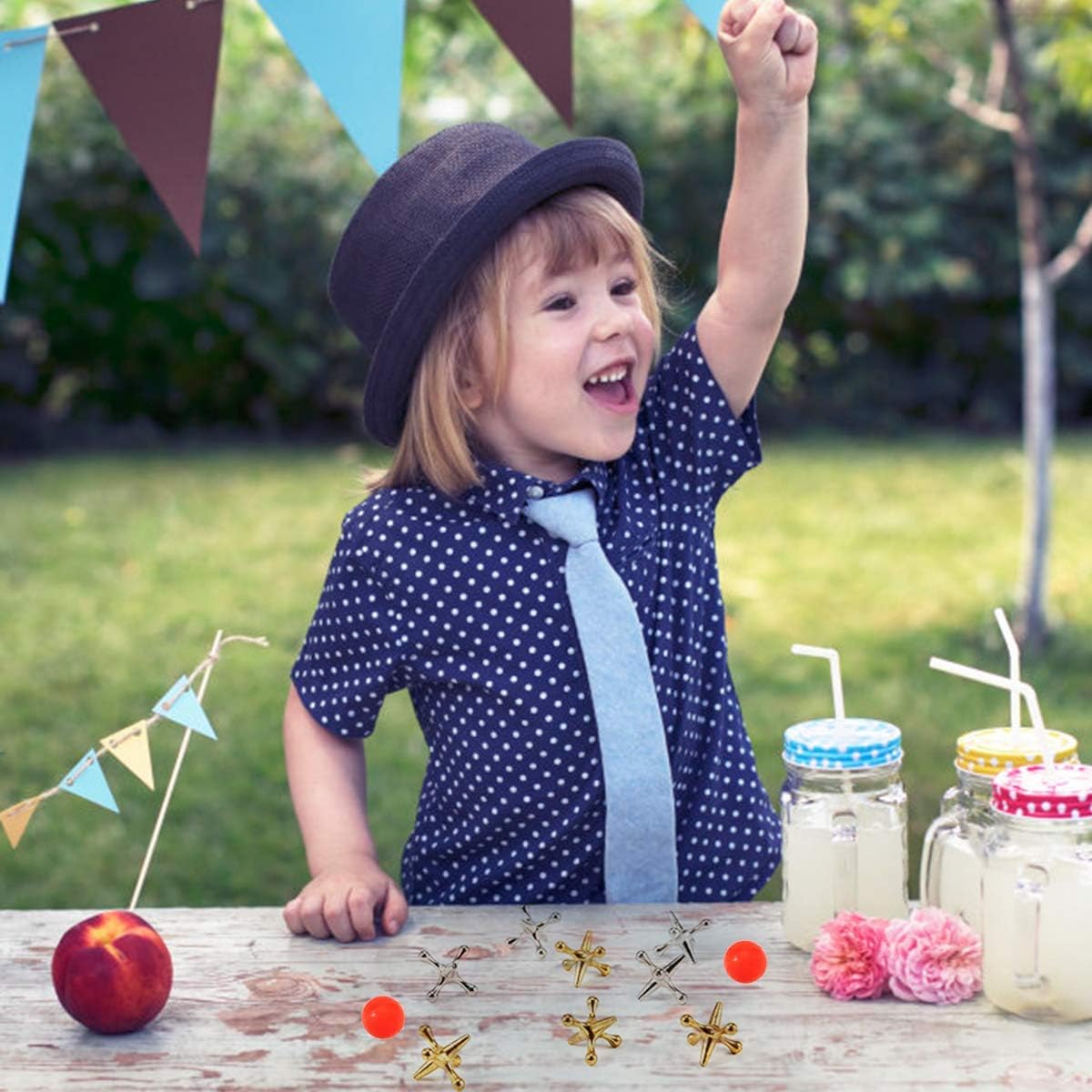 Amazon Biubee ジャックスゲーム 3セット 30pcs Metal Jacks And Ball Game ボードゲーム アメリカ 伝統的なゲーム ゲーム おもちゃ