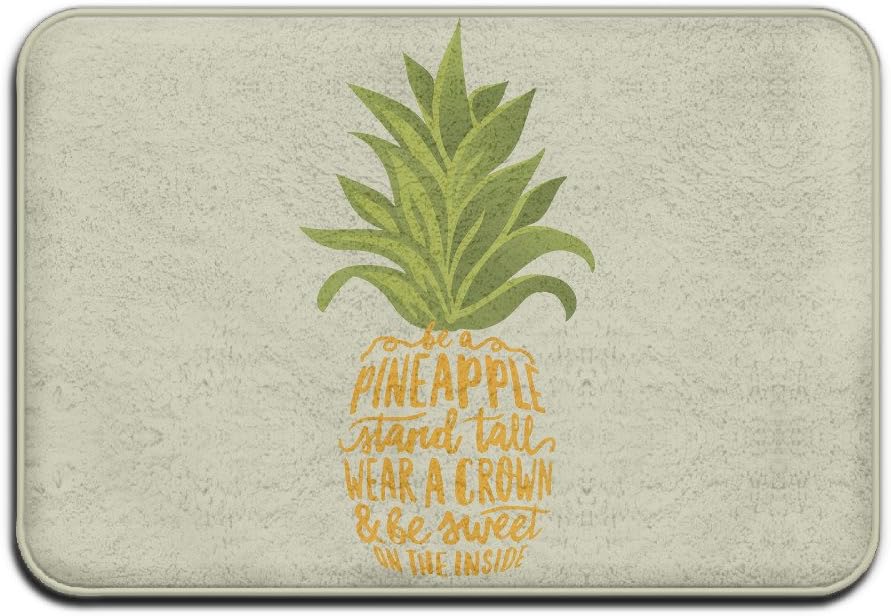 HUYF743 Be A Pineapple Tropical FruitDoormat Entrance Mat Floor Mat Rug Indoor/Outdoor/Front Door/Bathroom Mats Rubber Non Slip