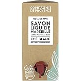 Compagnie de Provence Savon de Marseille Extra Pure Liquid Soap, White Tea, 101.4 Fl Oz Eco Refill