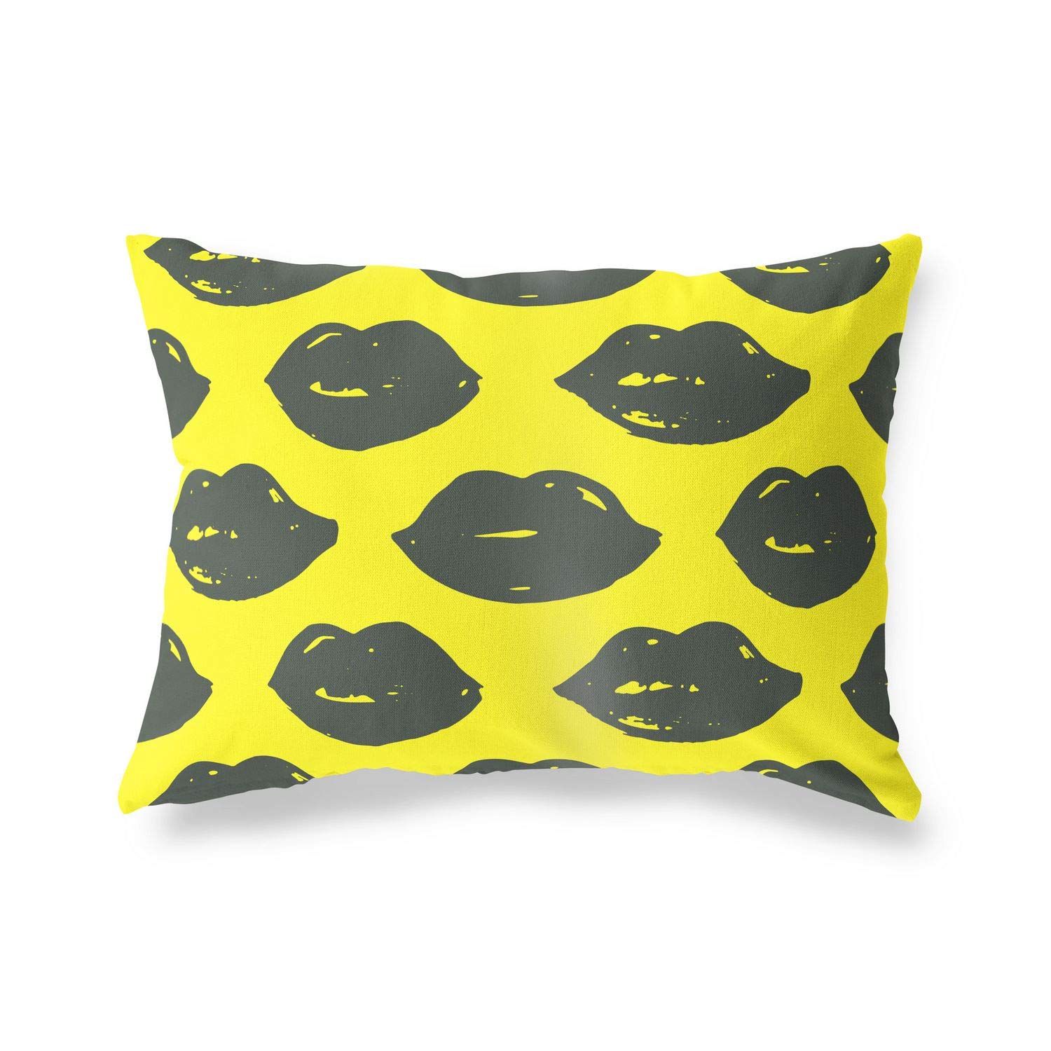 BonaMaison Decorative Cushion Cover, Neon Yellow-Fume Throw Pillow Covers, Home Decorative Pillowcases for Livingroom, Sofa, Bedroom, Size: 45X60 Cm - Designed and Manufactured in Turkey