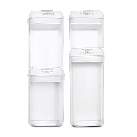 BASIL | Vakuum Vorratsdosen & Frischhaltedosen | 4er-Set | BPA frei & spülmaschinengeeignet | luftdicht & wasserdicht | Aufbe