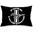 Pillowcase Ford Mustang Tri Bar Logo Black White Silver Red Blue Standard