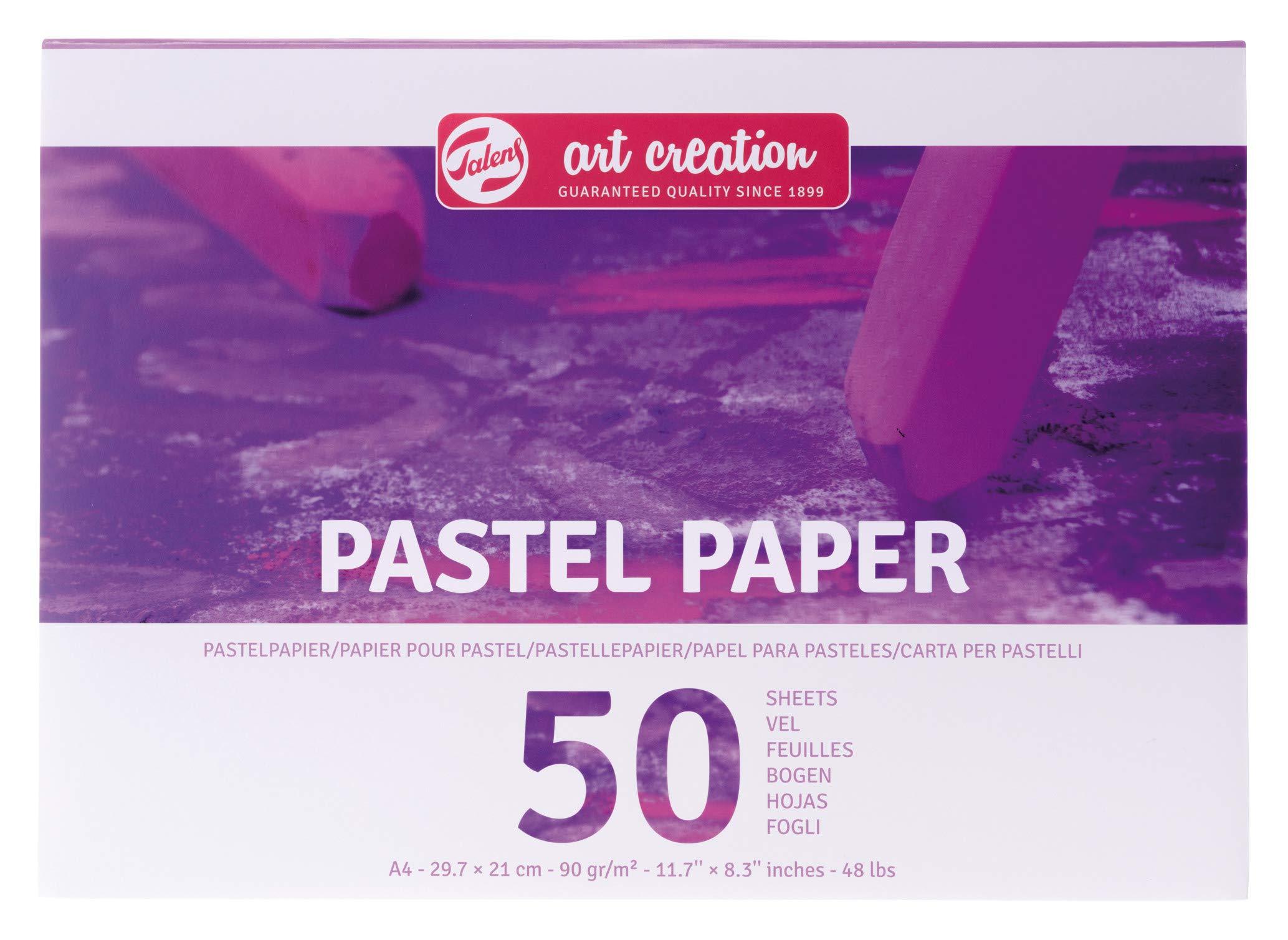 Talens Art Creation A4 Pastel Paper 50 Sheets, 21.1 x 29.7 x 0.9 cm, White