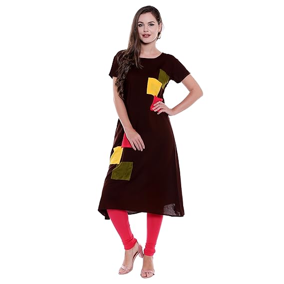 OOMPH! Womens Rayon a-line Kurta