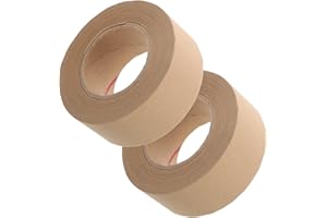 Ipetboom 2rolls Water Activated Tape Kraft Gummed Tape for Picture Frame Backing and Carton Sealing